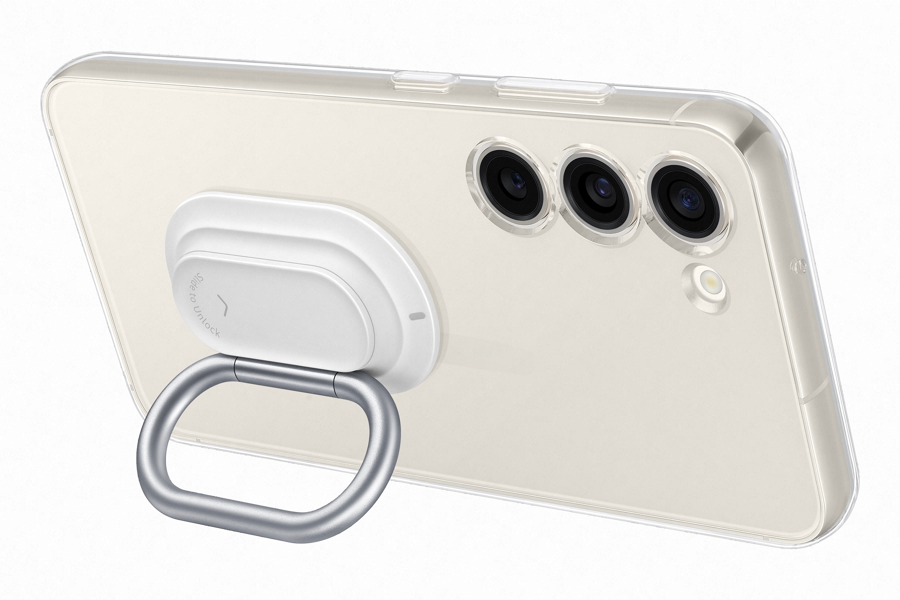 Samsung Priehľadný kryt s odnímateľným držiakom na príslušenstvo pre Samsung Galaxy S23 Transparent