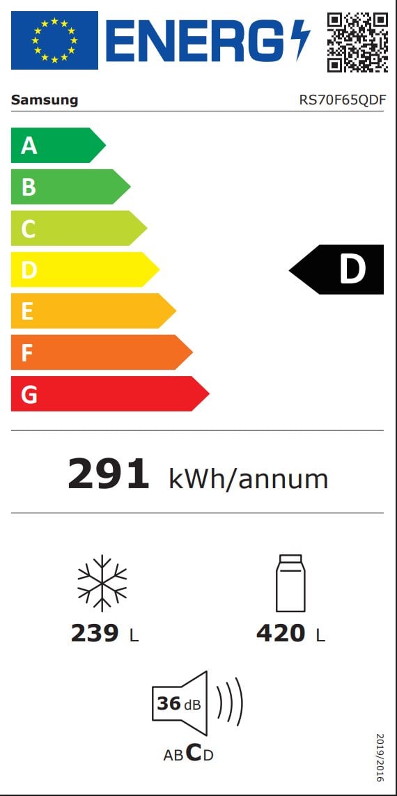 SAMSUNG RS70F65QDFEO