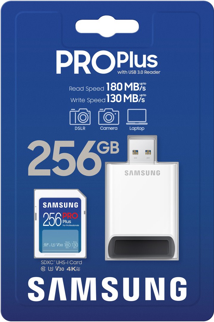 Samsung SDXC 256GB PRO Plus + adaptér USB