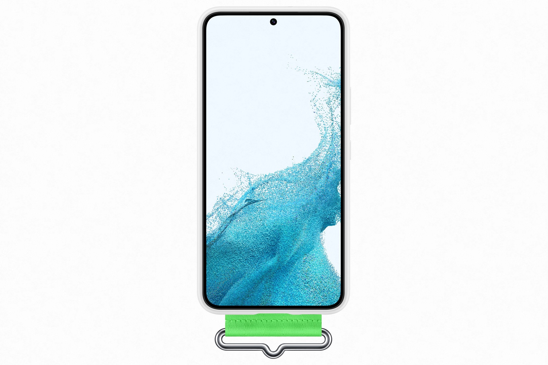Samsung Silikonový kryt s poutkem pro Samsung Galaxy S22+ bílý