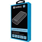 Sandberg Powerbank 20000mAh, USB-C PD 65W 2x QC3.0, čierna
