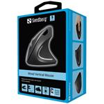 Sandberg Wired Vertical Mouse, vertikálne myš, čierna 630-14