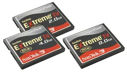 SanDisk CompactFlash Extreme IV 4GB, rychlost zápis/čtení 266x (150kB/s=1x)