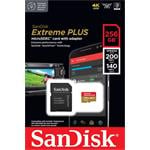 SanDisk Extreme PLUS microSDXC 256GB 200MB/s UHS-I U3 Class 10 + Adaptér 