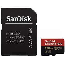SanDisk Extreme Pro microSDXC 128GB 170MB/s A2 Class 10 UHS-I U3 + adaptér SDSQXCY-128G-GN6MA - Paměťové karty