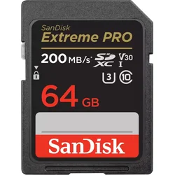 SanDisk Extreme PRO SDXC 64GB 200MB/s UHS-I U3 Class 10
