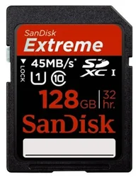 SanDisk Extreme SDXC Card 128GB 45MB/s Class10