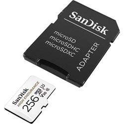 SanDisk High Endurance microSDXC 256GB 100MB/s UHS-I U3 Class 10+ Adaptér