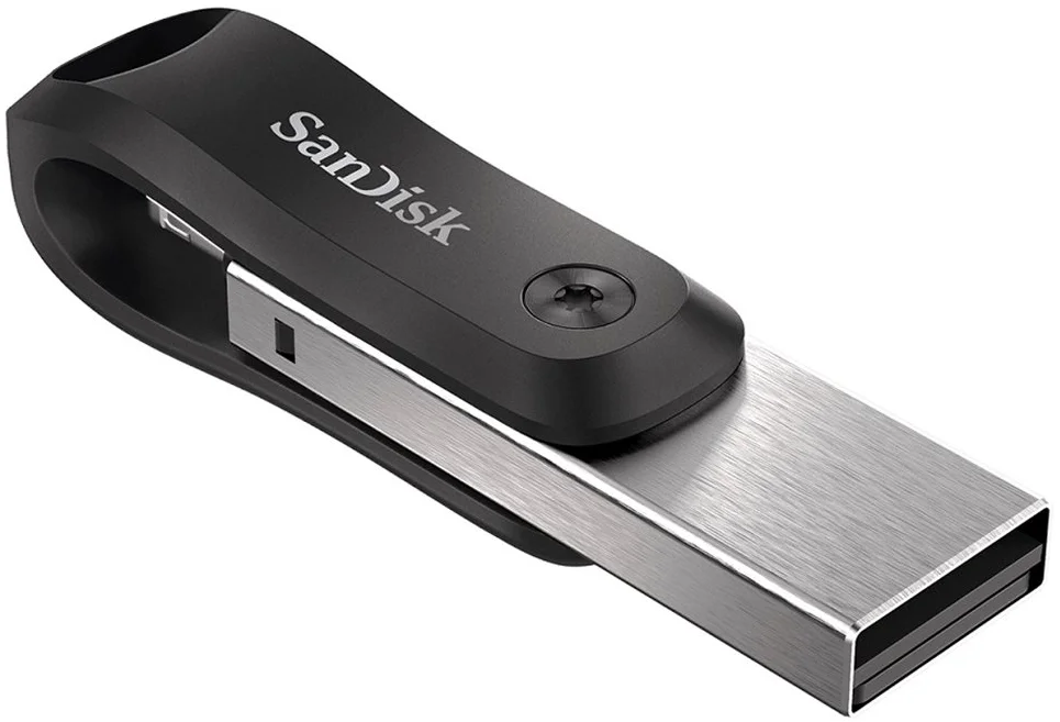 SanDisk iXpand Flash Drive Go 256 GB, USB-A Lightning