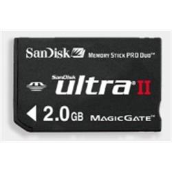 SanDisk Memory Stick PRO DUO Ultra II 4 GB, rychlost zápis/čtení 60x/66x 150kB
