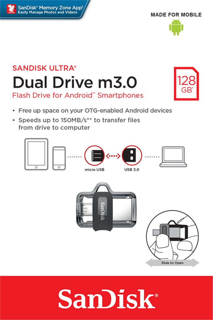 SanDisk Ultra Android Dual USB Drive 128GB