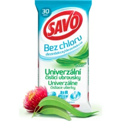 Savo Bez chloru Univerzální čisticí ubrousky Eukalyptus, 30 ks