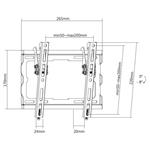 SBOX nástěnný držák 23"-43", naklápěcí, černá (PLB-3422T-2)