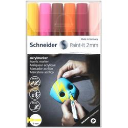 SCHNEIDER Akrylové popisovače "Paint-It 310", sada 6 barev, 2 mm