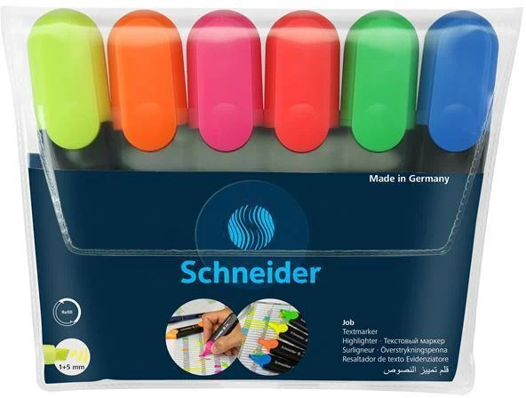 SCHNEIDER Zvýrazňovač "Job 150", 6 barev, 1-5mm