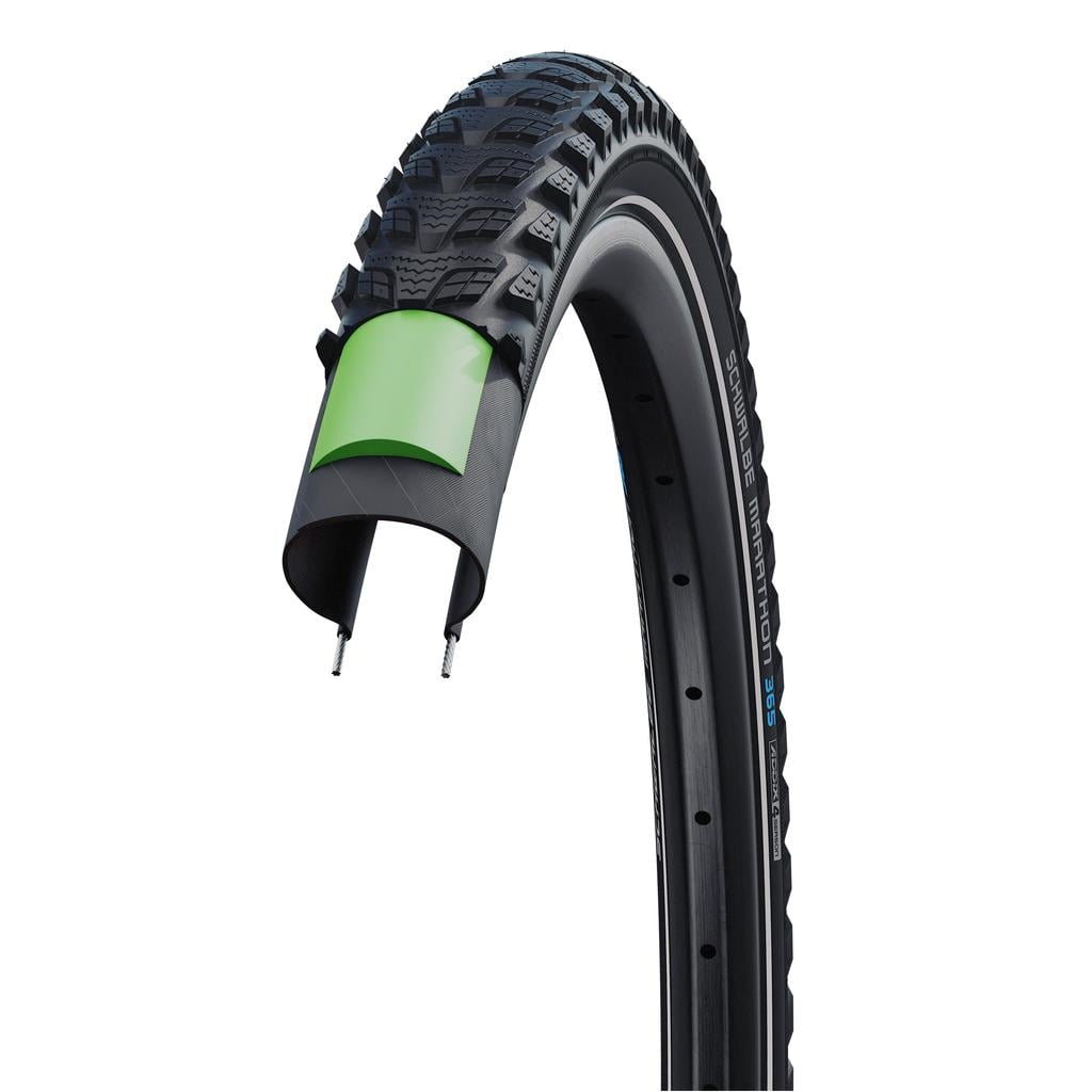 Schwalbe plášť Marathon 365 26x2.15 Addix 4season GreenGuard černá+reflexní pruh