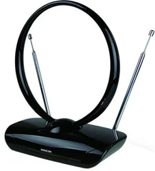 Sencor Klasická pokojová DVB-T anténa SDA-110, 25dB, LED, 2 teleskopické pruty, napájení