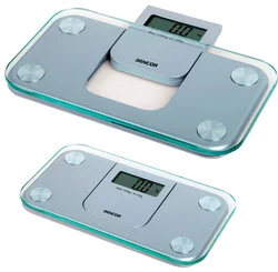 SENCOR Osobní mini váha SBS 310, 150kg, výsuvné LCD, sklo 6 mm,