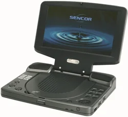 SENCOR Přenosný LCD DVD přehrávač + TV SPV 7702T, 7" (18 cm),DVB-T + analogová TV, USB, HRY, CZ menu