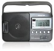 Sencor Přenosný radiopřijímač SRD 207, FM/AM přijímač, LCD display s podsvícením, zobrazení času a frekvence, budík