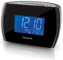 SENCOR Radiobudík s teploměrem a kalendářem SRC 120T stříbrný, podsvícený displej, AM/FM rádio