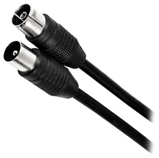 Sencor SAV 109-008B Anténní koaxiální kabel, plně stíněný, konektory IEC vidlice - zásuvka, délka 0,8m, černý