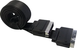 Sencor SCART konektor (21 pinů) - SCART konektor (21 pinů), pozlacený, plochý kabel, délka 1m