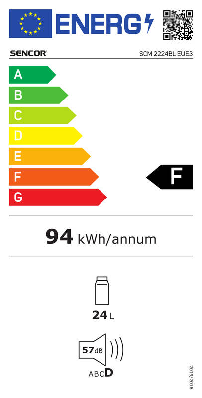 Sencor SCM 3224BL-EUE3 Autochladnička, 24 l