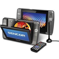 SENCOR SPV 7766TD, Přenosný LCD DVD přehrávač 2xLCD, 7" (18 cm), DVB-T, USB, DO