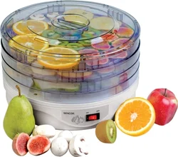 Sencor Sušička ovoce SFD 135E, 250 W, Suší ovoce, zeleninu, houby, bylinky, maso , 4 sušící podnosy