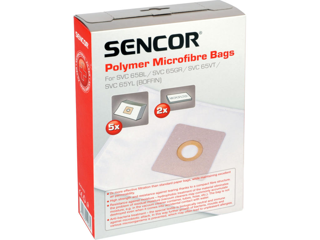 Sencor SVCX 0152 Sáček MICRO SVC 65BL/GR/VT/YL 5 ks