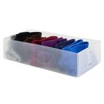 Set 3 ks velkých transparentních organizérů Compactor Optimo, 30 x 15,5 x 8 cm