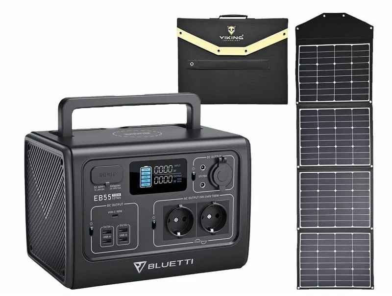 Set bateriový generátor BLUETTI EB55 a solární panel Viking L180