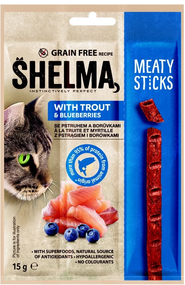 SHELMA Sticks se pstruhem a borůvkami GF 15 g