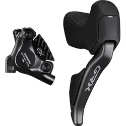 SHIMANO kot brzd-set GRX Di2 BR-RX820/ST-RX825 zadní BR/pravá ST FLAT MOUNT polymer+chladič SMBH90/1700m