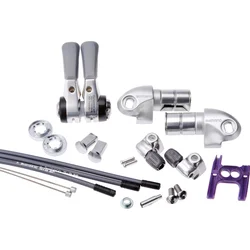Řadící a brzdová páka SHIMANO DURA-ACE SL-BS77 pár 2/3 rychl x 9 rychl HITECH šedá BAR END typ
