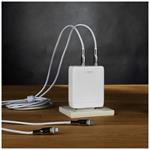 Sieťová nabíjačka FIXED GaN s výstupom 3xUSB-C a USB, podpora PD 3.0, 100 W, biela