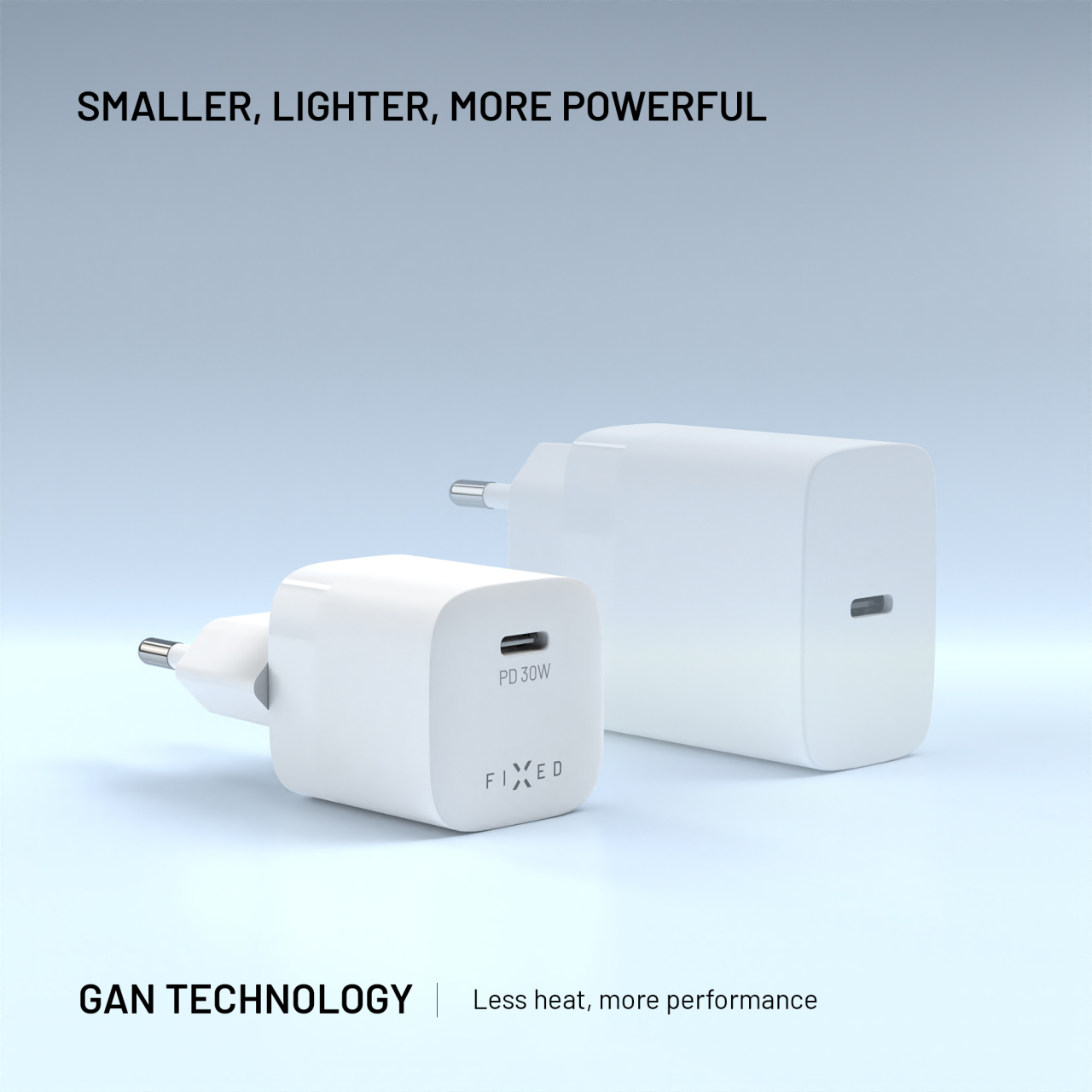 Sieťová nabíjačka FIXED Mini GaN s výstupom USB-C a podporou PD, 30 W, biela