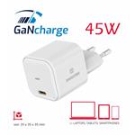Swissten GaN adaptér 45W, bílý  