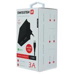 Sieťový adaptér SWISSTEN Smart IC 2x USB 3A + dátový kábel USB/Micro USB 1,2 m čierny