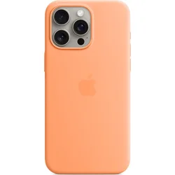 Silikónové puzdro Apple iPhone 15 Pro Max s MagSafe - Oranžový sorbet