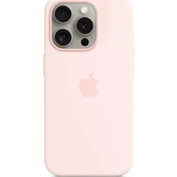 Silikónové puzdro Apple iPhone 15 Pro s MagSafe - Svetloružové