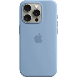 Silikónové puzdro Apple iPhone 15 Pro s MagSafe - Zimná modrá