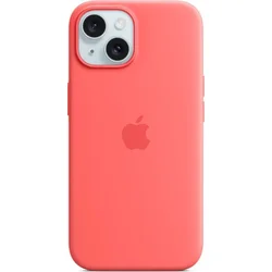 Silikónové puzdro Apple iPhone 15 s MagSafe - Oranžový sorbet