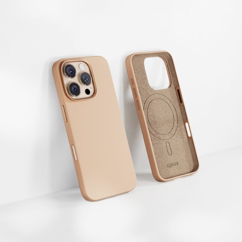 Silikónové puzdro Epico Mag+ pre iPhone 16 Pro Max - Desert Titanium