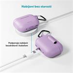Silikónové puzdro Epico s karabínou | AirPods Pro 3 | fialové | bezpečnostná karabína