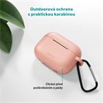 Silikónové puzdro Epico s karabínou | AirPods Pro 3 | ružové | bezpečnostná karabína