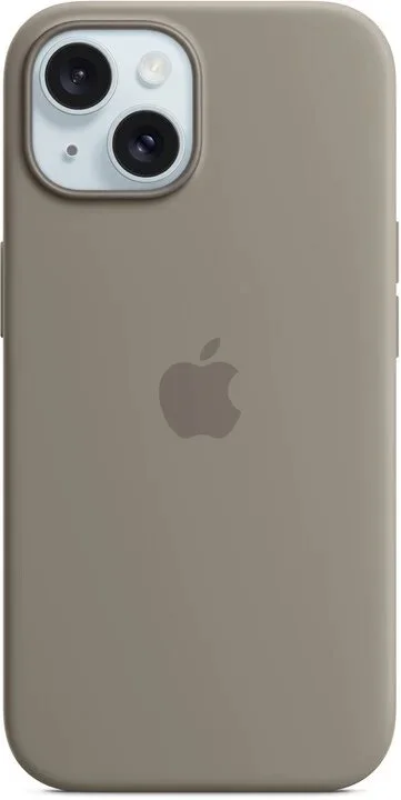Silikónové puzdro na Apple iPhone 15 s MagSafe - Hlinené