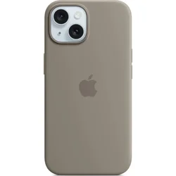 Silikónové puzdro na Apple iPhone 15 s MagSafe - Hlinené