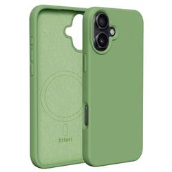 Silikónové TPU puzdro Etteri Mag pre iPhone 16 svetlozelené
